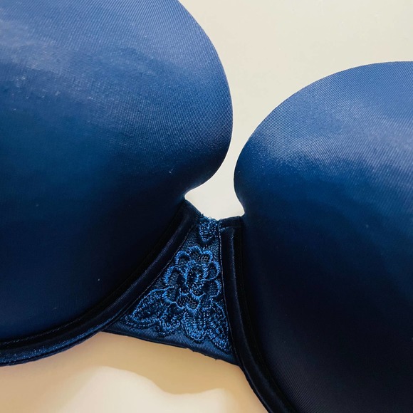 Vanity Fair Navy Blue Padded Bra Size 36D - Picture 3 of 5